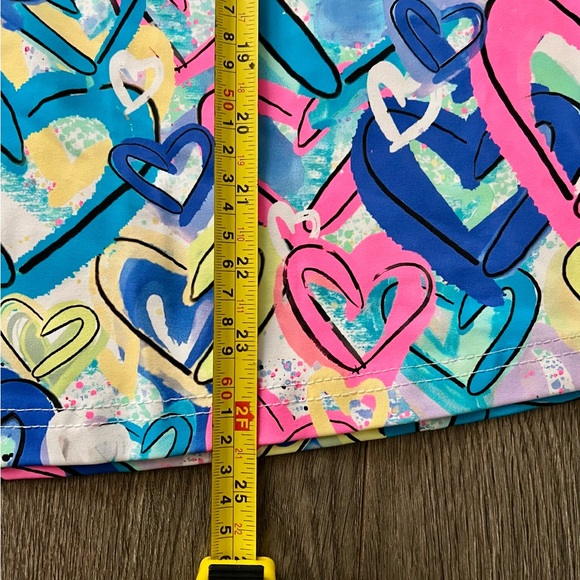 Lulu B UPF 50+ Sleeveless Ruffle Neck Cooling Tank Top Hearts Print XL NWT - Picture 6 of 12